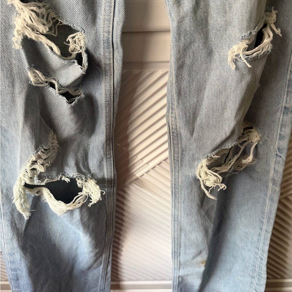 ZARA Ripped Wide Leg Jeans - Picture 10 of 16